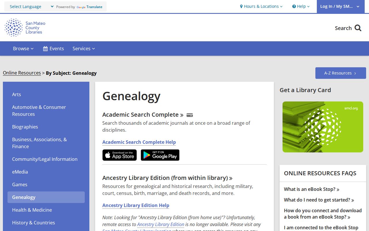 San Carlos people directories genealogy resources at San Mateo County Libraries